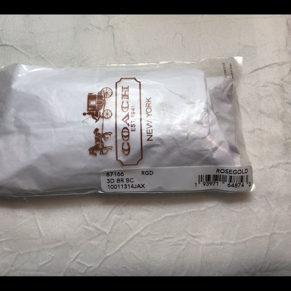 NWT Coach 3D RoseGold Teddy Bear Key Ring Charm - Picture 10 of 14